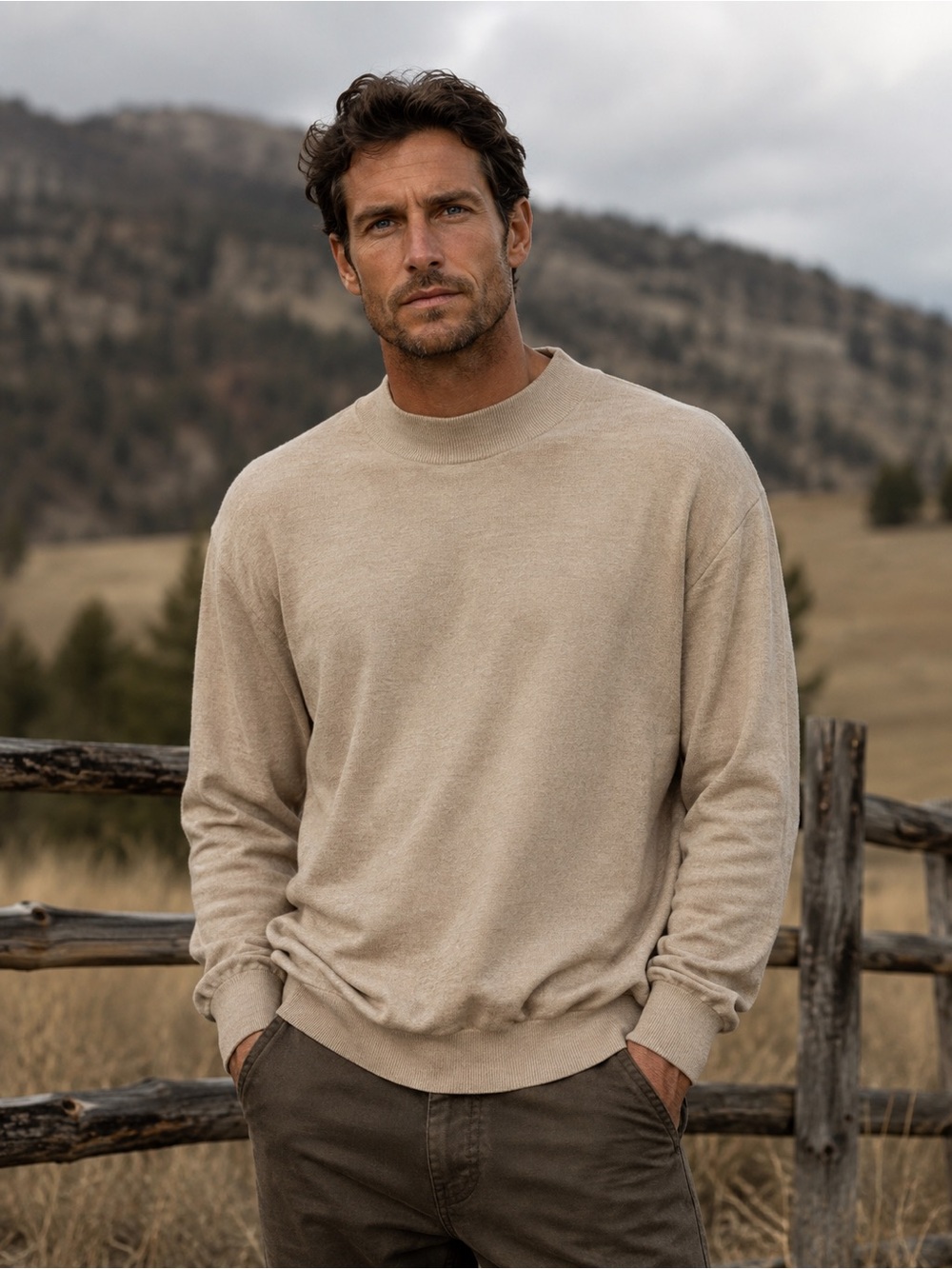 Gran Sasso Lana Cashmere Sweater Mens Size XL